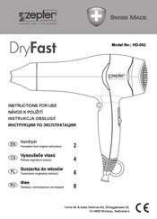 Zepter DryFast HD-002 Instructions For Use Manual