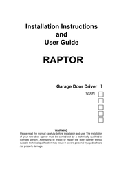 ACDC RAPTOR Installation Instructions And User Manual