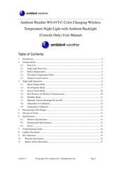 Ambient Weather WS-01T-C User Manual