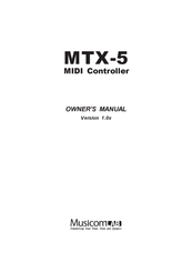 Musicom Lab MTX-5 Owner's Manual