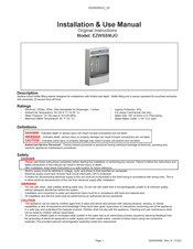 Elkay EZWSSMJO Installation & Use Manual