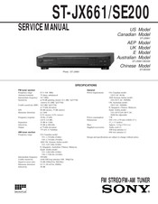 Sony ST-SE200 Service Manual