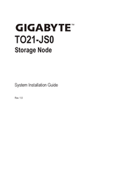 Gigabyte TO21-JS0 System Installation Manual
