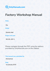 Kia Sorento 4wd 2011 Workshop Manual