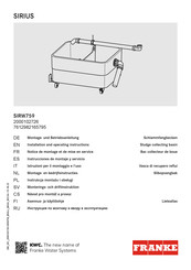 Franke SIRIUS SIRW759 Installation And Operating Instructions Manual