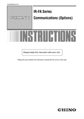 Chino IR-FA Series Instructions Manual