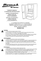 Homak SE Series Owner's Manual & Operating Instructions