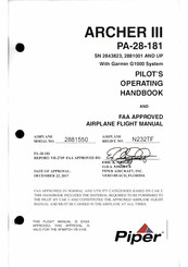 Piper PA-28-181 Archer II Pilot Operating Handbook