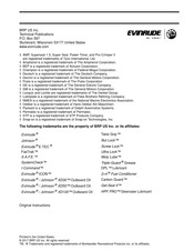 BRP EVINRUDE E-TEC BE225HGXABA Manual