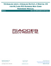Acces I/O products mPCIe-AI16-16E Hardware Manual