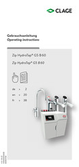 clage Zip HydroTap G5 B 60 Operating Instructions Manual