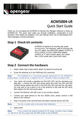 Opengear ACM5004-LR Quick Start Manual