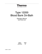 Thermo Scientific 12200 Operation Manual And Parts List