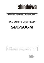 Shindaiwa SBL750L-M Owner's And Operator's Manual