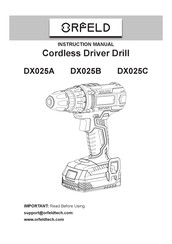 ORFELD DX025B Instruction Manual