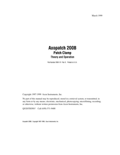 Axon Axopatch 200B Theory Of Operation
