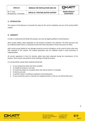 agui OKATT DNP16-01 Manual For Installation And Use