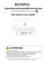ALL'GRILL Chef M Built In Operating & Assembly Instructions