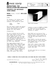 Vicon V108C Instructions For Installation And Operation Manual