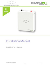 Briggs & Stratton SIMPLIPHI SPHI-B-4.9 Installation Manual
