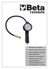 Beta 1949GPA Operation Manual And Instructions