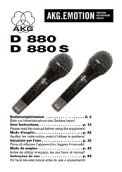 AKG D 880 User Instructions