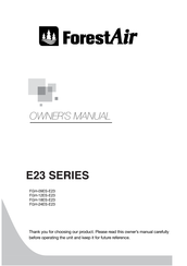ForestAir E23 Series Owner's Manual
