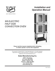 Duke 59-E3V Installation And Operation Manual