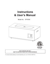 Hampton Bay GFHD42 Assembly Instructions & User Manual