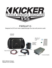 Kicker VSS PWRA4P15 Quick Start Manual