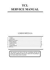 TCL L24D10 Service Manual