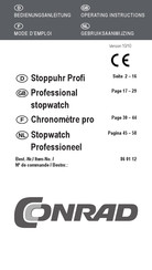 Conrad 860112 Operating	 Instruction