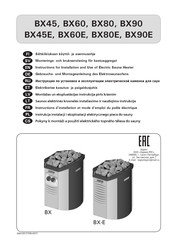 Harvia BX-E Instructions For Installation And Use Manual