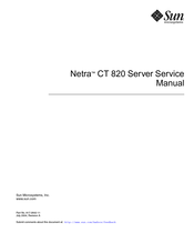 Sun Microsystems Netra CT 820 Service Manual