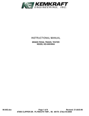 KEMKRAFT KEI-095 Instructional Manual