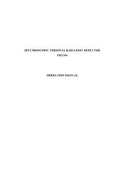 Polimaster PM1704 Operation Manual