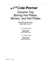 Cole Parmer 04807-45 Operation Manual And Parts List