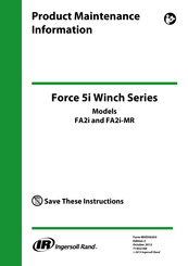 Ingersoll-Rand FA2i Product Maintenance Information