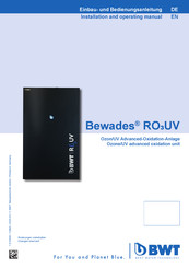 BWT Bewades RO3UV 50 Installation And Operating Manual