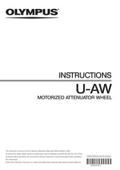 Olympus U-AW Instructions Manual