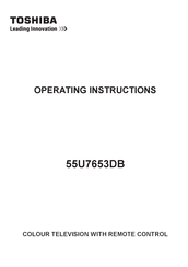 Toshiba 55U7653DB Operating Instructions Manual
