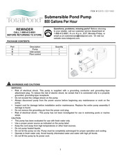TotalPond 52676 Quick Start Manual