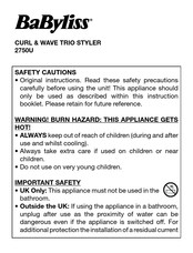 BaByliss CURL & WAVE TRIO Manual