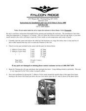 Falcon Ridge CF Moto U-Force 1000 Instructions For Installation And Care