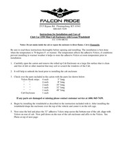 Falcon Ridge Club Car 1550 Instructions For Installation And Care