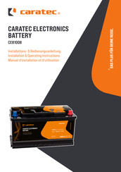 Caratec CEB100B Installation & Operating Instructions Manual