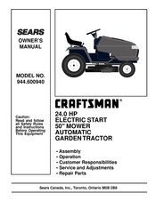 Sears Craftsman 944.600940 Owner's Manual