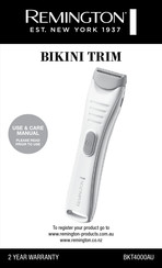 Remington BIKINI TRIM BKT4000AU Use & Care Manual