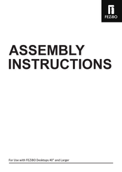 FEZIBO Electric Standing Desk Assembly Instructions Manual