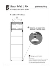 Salamander Designs Strut Wall 170 Assembly Instructions Manual